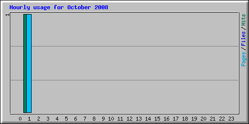 Hourly usage for October 2008