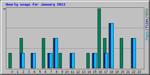 Hourly usage for January 2013