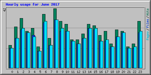 Hourly usage for June 2017