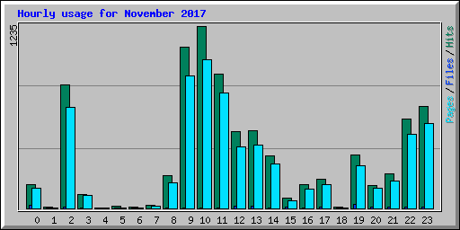 Hourly usage for November 2017